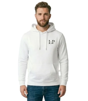 White Men's Pullover Hoodie