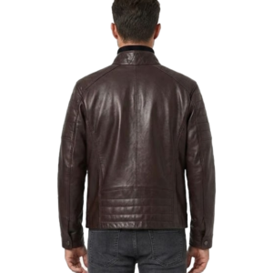 Men's Biker Brown Leather Jacket