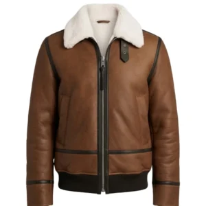 Men's Shearling Brown Leather Jacket
