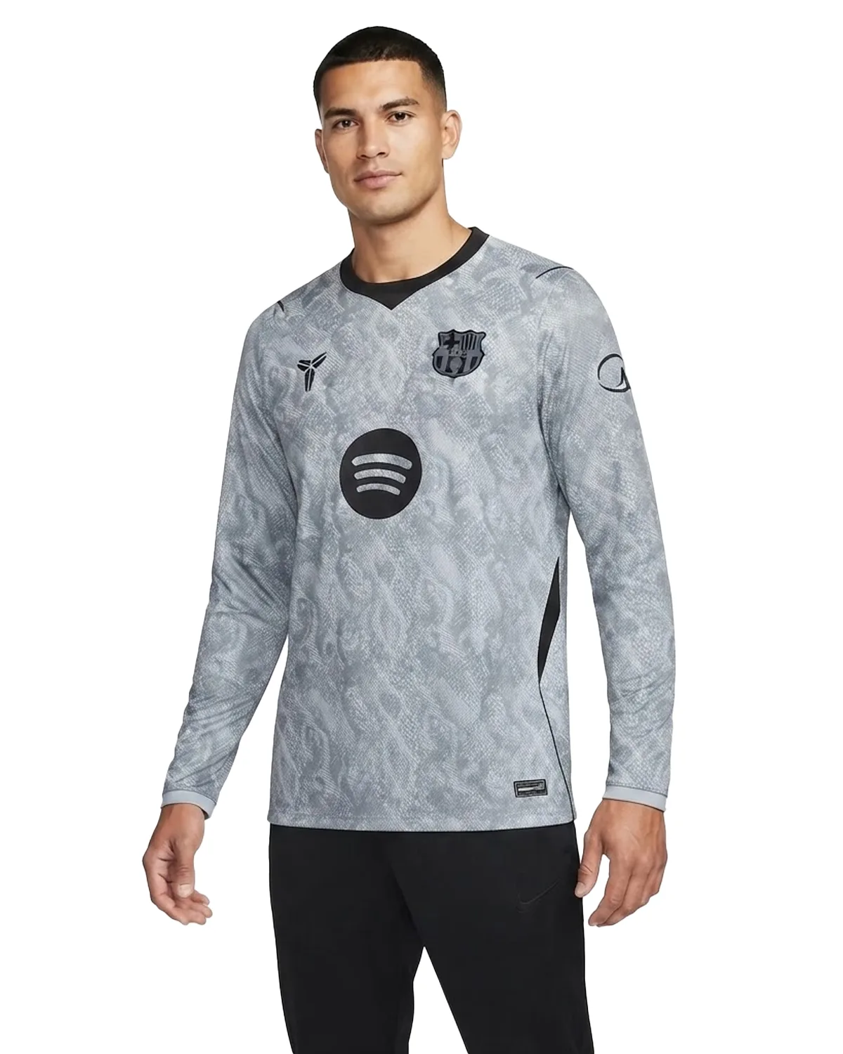 2026 Barcelona Nike Away Stadium Replica Long Sleeve Goalkeeper Grey Jersey