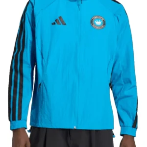 Charlotte FC adidas 2026 Anthem Raglan Full-Zip Blue Jacket