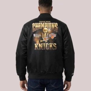 2026 New York Knicks Mitchell & Ness Finals Champions Black Jacket