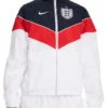 2026 England National Team Women's Windrunner UV Woven Full-Zip Jacket - White