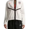 2026 USMNT Anthem Dri-FIT Full-Zip White Jacket For Women's