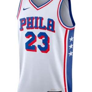 LeBron James Philadelphia 76ers Nike Swingman White Jersey