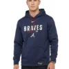 Unisex Atlanta Braves Authentic Collection Navy Therma-FIT Hoodie