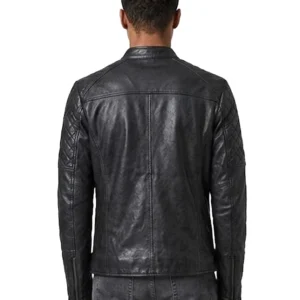 Men's Black Biker Leather Jacket
