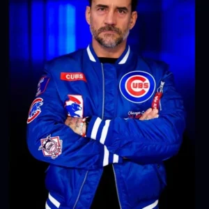 Best in the World Second City Saint CM Punk Royal Blue Satin Bomber Jacket