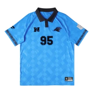Unisex Carolina Panthers Football x Football Collared Blue Top Shirt
