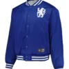 Unisex Chelsea Collegiate Sateen Full-Snap Royal Blue Jacket