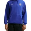 Unisex Chelsea Nike Club Crest Pullover Fleece Blue Hoodie