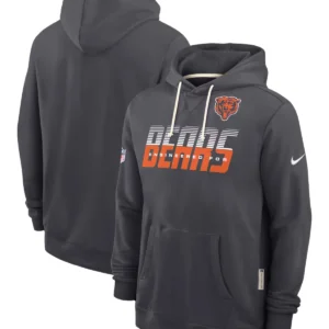Chicago Bears Nike Sideline Standard Issue Top Prospect Dri-FIT Hoodie Charcoal