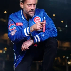 CM Punk Chicago Cubs Blue Bomber Jacket