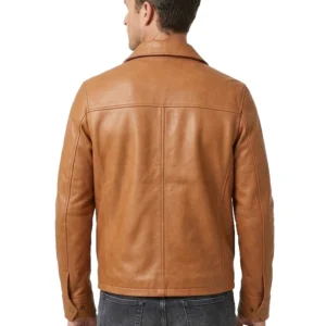 Men's Classic Light Brown Leather Jacket