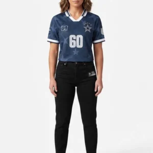 Dallas Cowboys Football x Football Collared Navy Top