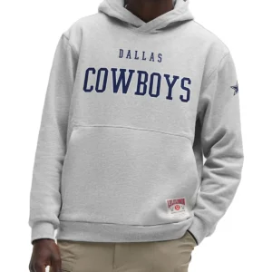 Dallas Cowboys lululemon Heathered Silver Drop Steady State Pullover Fleece Grey Hoodie
