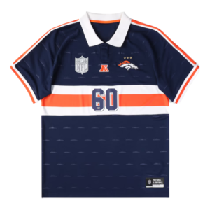 Denver Broncos Football x Football Collared Fan Navy Top