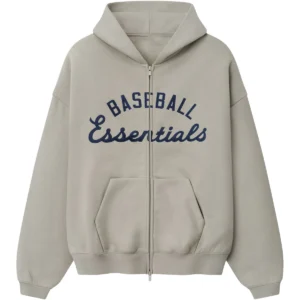 Essentials Fear of God x MLB Full-Zip Sport Grey Hoodie