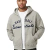 Unisex Essentials Fear of God x MLB Full-Zip Sport Grey Hoodie