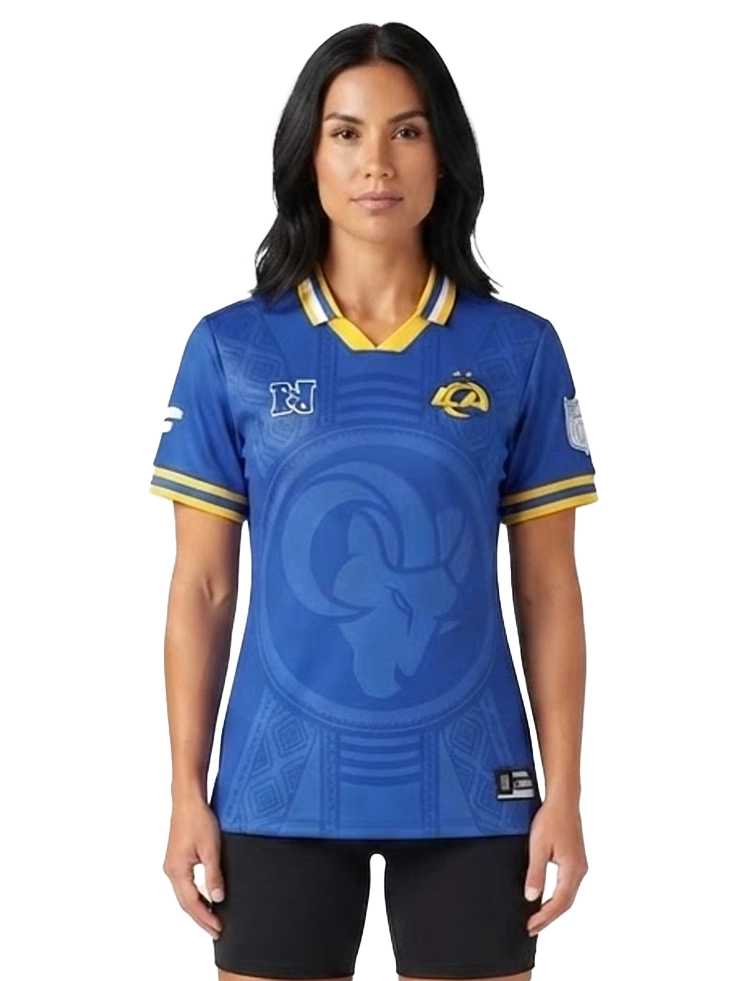 Los Angeles Rams Football x Football V-Neck Royal Top