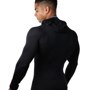 Unisex Gymshark Onyx V1 Black Half-zip Pullover Hoodie