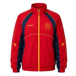 Unisex FIFA World Cup 2026 Semi-Final Harper Beckham Intra 2026 Spain Full Zip Red Jacket