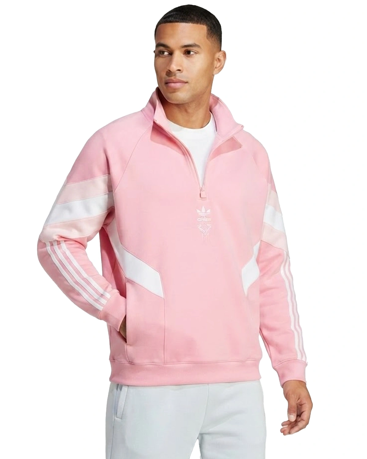 Inter Miami CF adidas Originals Culturewear Collection Half-Zip Light Pink Track Top Jacket