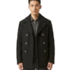 Men's John Varvatos Wool Black Peacoat