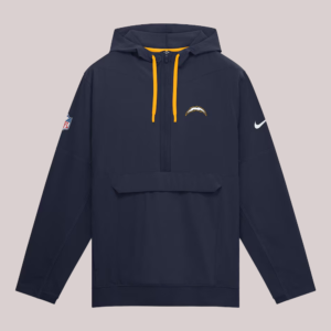 Los Angeles Chargers Sideline Broken Rules Alternate Anorak Half-Zip Hooded Jacket - Navy