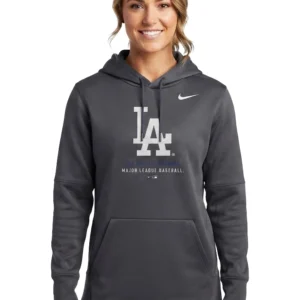 Los Angeles Dodgers Nike Therma-FIT Charcoal Pullover Hoodie
