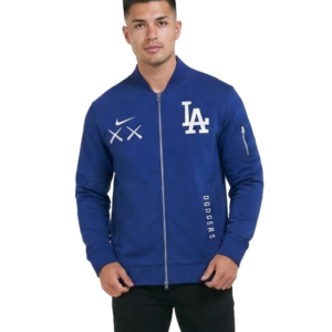 Nike x KAWS Los Angeles Dodgers Dugout Royal Bomber Jacket