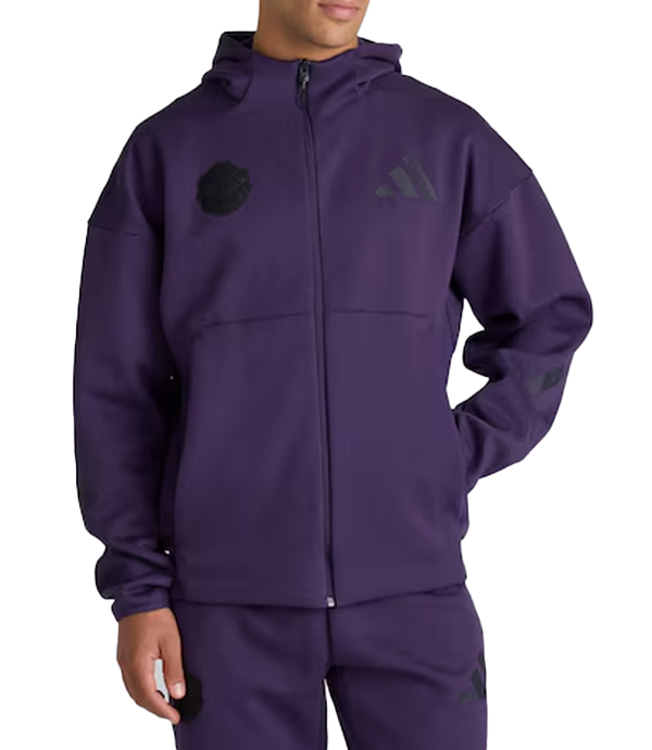 Unisex Manchester United x adidas Z.N.E. Full-Zip Purple Track Hoodie Jacket