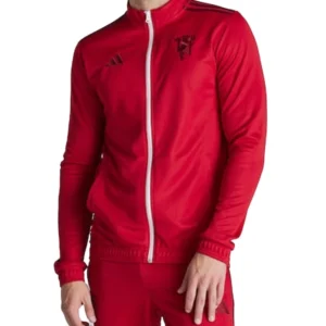 2026 Unisex Manchester United x adidas Red Track Jacket