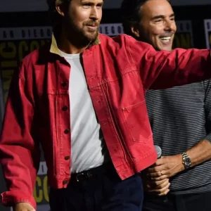 2026 Ghost Rider Ryan Gosling Red Denim Jacket