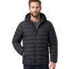 Men's Zip-up Hooded Down Puffer Jacket Black