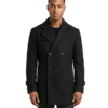 Men's Classic Double Breasted Peacoat Black
