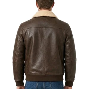Men’s Dark Brown Shearling Leather Jacket
