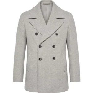Men's Linen Wool Double Breasted Coat
