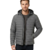 Men's Hooded Grey Puffer Jacket