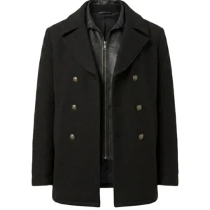 Men's John Varvatos Wool Peacoat Black