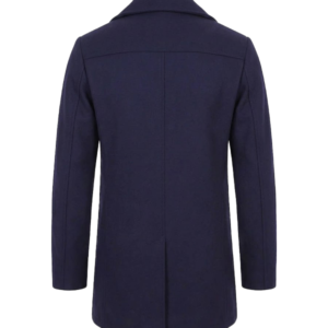 Men's Navy Blue Wool Peacock Coat