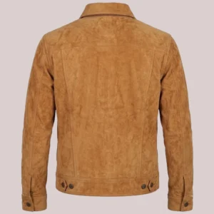 Mens Shirt Style Brown Suede Leather Jacket