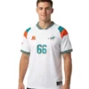 Buy Miami Dolphins Fanatics Football x Football V-Neck Fan White Top Shirt For Unisex