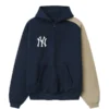 Unisex New York Yankees Fear of God x MLB Half-Zip Raglan Sport Navy Khaki Fleece Hoodie