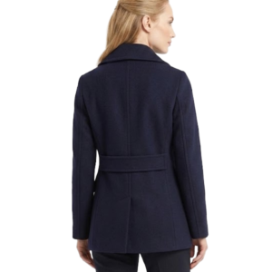 Women's Navy Blue Wool Peacoat