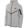 Unisex New England Patriots Nike Tech Fleece Raglan Full-Zip Windrunner Heather Gray Hoodie