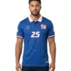 New York Giants Football x Football Collared Fan Royal Top Shirt