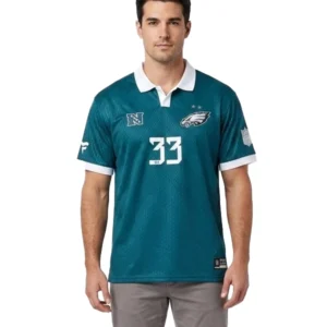 Unisex Philadelphia Eagles Fanatics Football x Football Collared Fan Midnight Green Top Shirt