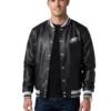 Unisex Philadelphia Eagles Metallic Snap-Tab Button Black Jacket