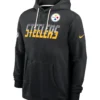 Unisex Pittsburgh Steelers Nike Sideline Standard Issue Top Prospect Dri-FIT Black Pullover Hoodie